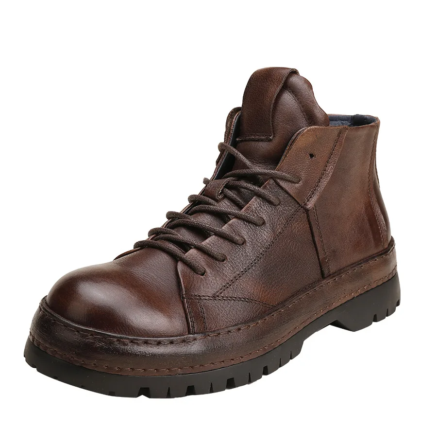 Men'S Shoes Brogues - Stivaletti da uomo vintage britannici fatti