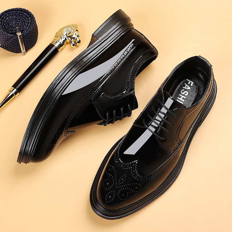Men'S Shoes Brogues - Scarpe eleganti da uomo in vernice