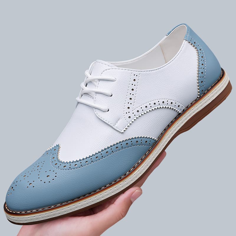 Men'S Shoes Hey Dude - Scarpe Oxford Brogue bicolore bianche e