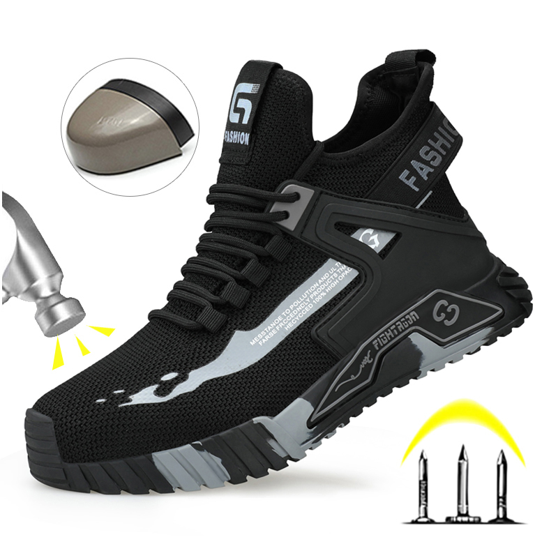 Work Boot Steel Toe - Scarpe da Lavoro Antiurto e Antiperforazione,