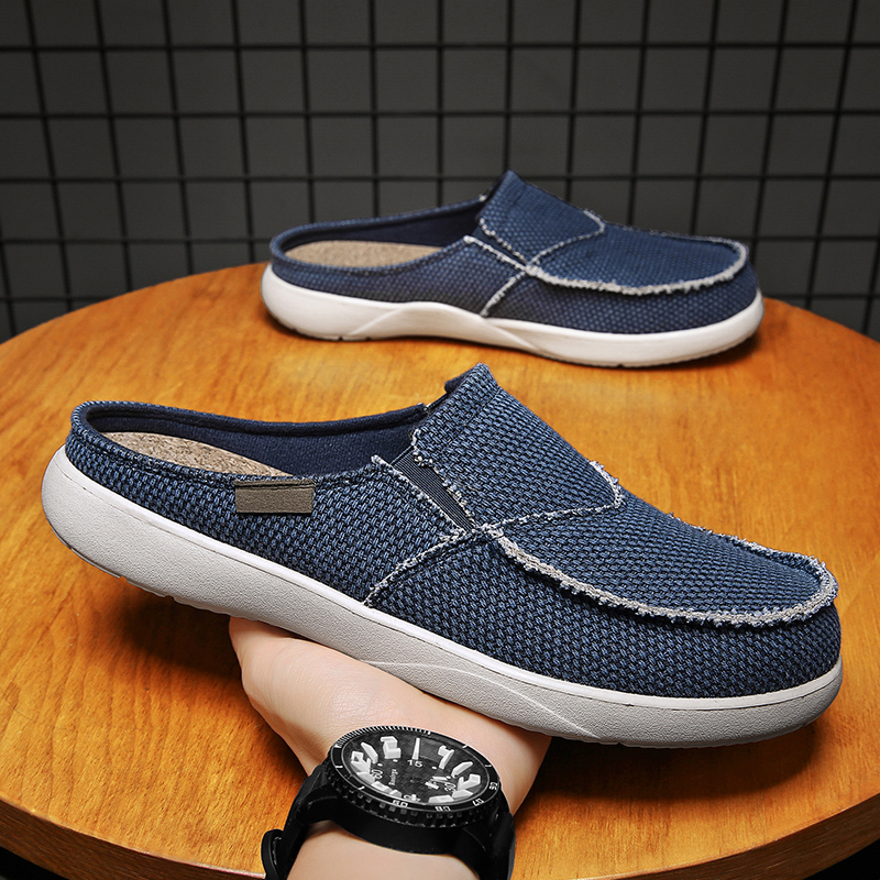 Men Shoes Xxl - Scarpe slip on in tela per