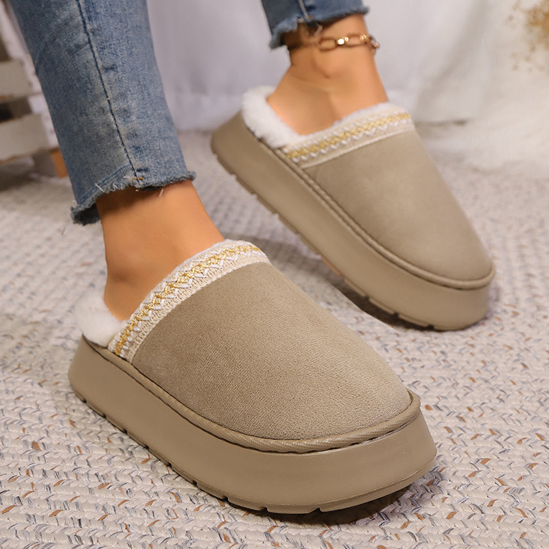 Men'S Shoes Grip - Pantofola da casa donna inverno caldo